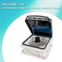 Ventilateur de toit JDA RV avec lumière et télécommande 12V 280mm 340mm pour camping-car, caravane, motorhome, remorque