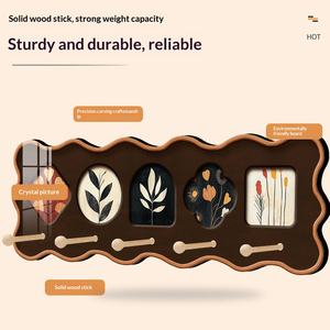 Appendiabiti da parete multifunzione in legno con ganci per chiavi, cappotti e cappucci, per <span class=keywords><strong>ingresso</strong></span> o porta - Product Image 4