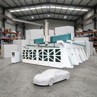 Routeur CNC 5 axes haute précision pour la sculpture et le moulage 3D à grande échelle, pour la création de statues, de maquettes architecturales et d'accessoires.