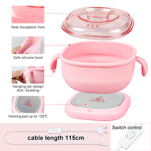 Chauffe-cire électrique professionnel avec bol en silicone antiadhésif à température constante pour épilation en salon et spa - Product Image 3