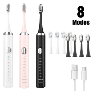 Cepillo de Dientes Eléctrico Sónico Recargable, Inteligente, de Viaje, con Autolimpieza, Impermeable IPX7, Personalizado, 8 Modos, Blanqueador Dental - Product Image 1