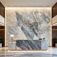 Revêtement mural en pierre flexible 3D Starmoon Granite, ultra-fin 2-3 mm, ignifuge, léger, panneau de revêtement mural MCM, design 3D