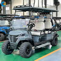 Voiturette de golf électrique Robetaa 72V au lithium, 6 places, design avancé, modèle ultime, à vendre