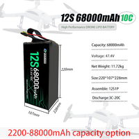Qiqi UAV batterie à semi-conducteurs 79000mAh 68000mAh 6S 12S 14S 18S 24S 23.7V 47.4V 55.3V 71.1V 94.8V