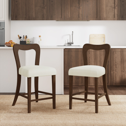 Beige + Noyer + Bois + Tissu + Bois d'hévéa