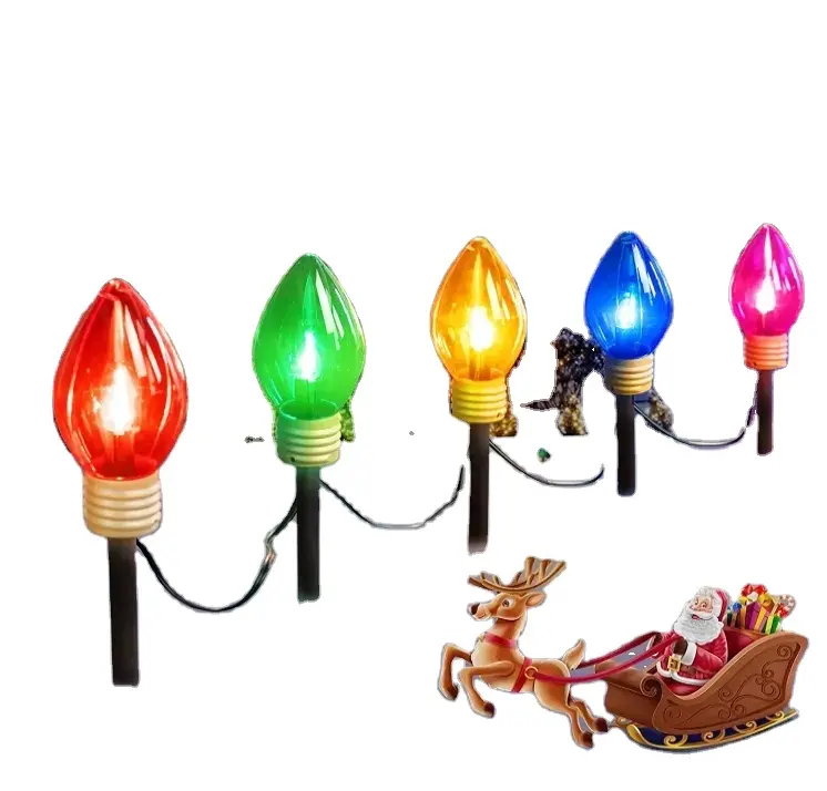 Hot sell Christmas Pathway decoration Outdoor Feet LED Walkway Lights Multicolor Jumbo Christmas Bulb Lights Pathway light