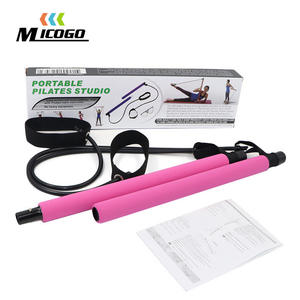 Portatile per Total Body Kit di allenamento Yoga <span class=keywords><strong>Pilates</strong></span> Bar e fascia di resistenza con passante per piede in EVA per uso casalingo in palestra - Product Image 4