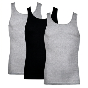 Débardeurs Homme Personnalisés à Logo Pas Chers Coupe Musclée Unie Sans Manches 100% Coton pour Entraînement et Gym - Product Image 1