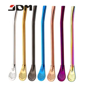 Chất Lượng Cao Thép Không Gỉ Rơm Spoon Cho Uống Bar Cà Phê Lọc Spoon/Bombilla Ống Hút Trà