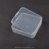 Logo personnalisable Mini boîte de rangement Portable en plastique rectangulaire transparent avec composants recyclables pour l'organisation de rivets de bijoux