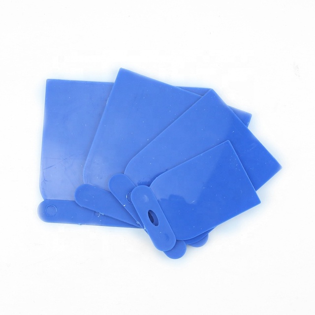 Doctor Suitable for Cleaning and Repairing Walls 4 Piece Set Blue Plastic Scraper Putty Knife Scraper