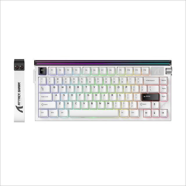 R85HE Magnetic Shaft Mechanical Keyboard with Light RGB Box Rapid Disassemble 75% Gasket RGB Hot-swappable Low-latency Gaming RT