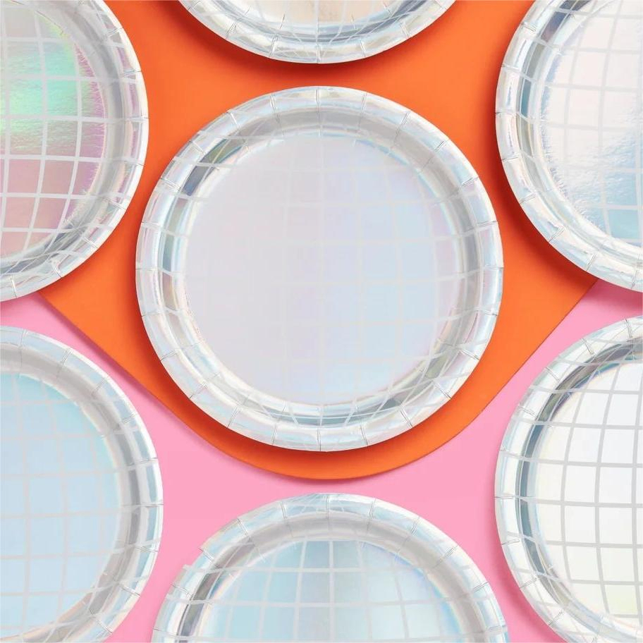 Wholesale Christmas Day Round Paper White Plate Beef Hamburger Container Cake Bowls Paper Party Wedding Plate
