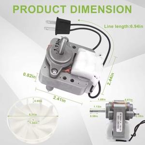 Moteur de ventilateur Broan Nutone RMT62117 120V, pièce de rechange pour pièces de ventilation d'évacuation de salle de bain - Product Image 2