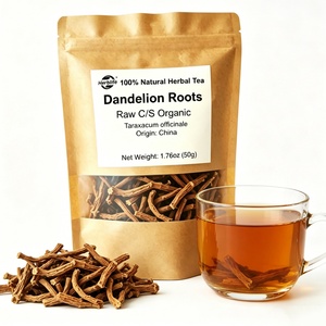 Thé de racine de pissenlit torréfiée biologique naturelle à marque privée, prix de gros usine Chine, complément alimentaire en racine séchée coupée pour infusion - Product Image 1