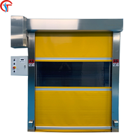 Porte à enroulement automatique en PVC à isolation intérieure et extérieure, protection rapide