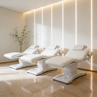 Meubles de haute qualité pour esthéticiennes, table de massage de physiothérapie, table de massage électrique moderne à 3 moteurs, chaise de beauté blanche, lit esthétique