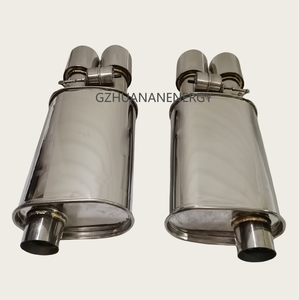 Punta universal 2,5 "Entrada/3,5" Resonador de salida para silenciador de escape con válvula de vacío de coche con acero inoxidable 304 - Product Image 3