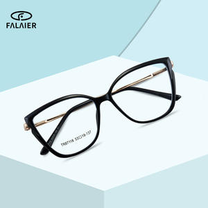 Monturas de Gafas Cat Eye Tr87118, Montura Completa, Protección Anti Luz Azul, Unisex, Lentes de Acetato para Prescripción Médica - Product Image 4
