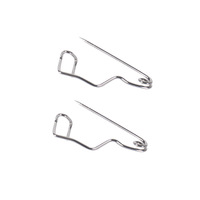 Épingles de sûreté fantaisie non standard en gros, courbées, sans nickel, 0,8x26mm