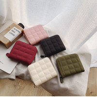 Dompet Koin Portabel Multifungsi Anti Air Model Terbaru, Dompet Kartu Mini Murah untuk Wanita, Bahan PU