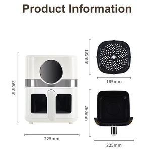 Friggitrice ad aria Touch-screen 4L elettrodomestici da cucina <span class=keywords><strong>Smart</strong></span> friggitrici ad aria con finestra visiva elettrodomestici intelligenti senza olio - Product Image 4