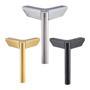 Patas Metálicas para Muebles Huachen, Forma de T, Negro Mate, Titanio, 8cm, 10cm, 12cm, 15cm, para Cama, Sofá, Mesa, Gabinete - Product Image 2