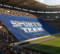 Bannière de club de football imprimée en couleur, drapeau de campagne, bannière latérale de terrain, bannière de supporter de football pour événements sportifs et manifestations d'équipe