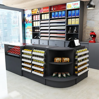 Table de comptoir de caisse de dépanneur présentoir de vente au détail en métal avec caisse enregistreuse pour la caisse d'épicerie