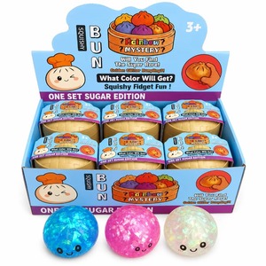 Wholesale Glitter Dumpling Squishy Mystery Box Colorful Bun Fidget Stress Relief Toy Kids Party Favor Bulk - Product Image 3