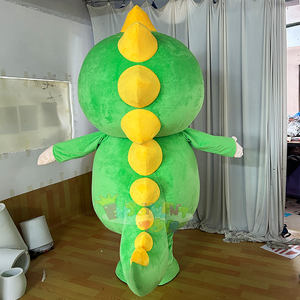 Ejoyment MOQ ชุดมาสคอตไดโนเสาร์สีเขียวสำหรับเด็กผู้หญิงชุดคอสเพลย์ผ้ากำมะหยี่สำหรับงานวันเกิดและงานอีเว้นท์1ชิ้น - Product Image 4