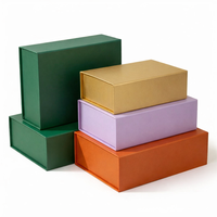 Boîte magnétique en carton recyclable de couleur personnalisée avec logo d'usine, boîte cadeau magnétique pliante de luxe de qualité supérieure
