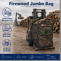 Sacs en filet pour bois de chauffage, sacs FIBC Jumbo ventilés de 1000 kg, robustes, traités anti-UV, réutilisables, pour approvisionnement en vrac, Saco De Lena