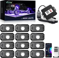 Kit de Iluminación LED RGB de Alto Rendimiento de 8/12 Pods para la Parte Inferior de Vehículos |   Resistente al Agua IP68 |   Sincronización de Música con Control por Aplicación |   Luces para el Espacio entre Ruedas para Camiones, ATV y UTV