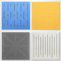 Panneau acoustique en feutre de fibre de polyester 600*600mm, panneau de feutre insonorisant pour salle de musique, salle d'art