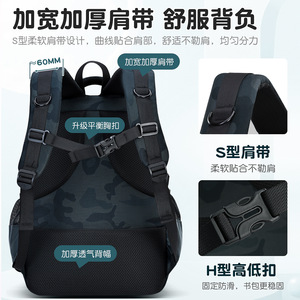 Zhma Student Backpack L Size Waterproof Unisex School Bag For Teenagers 12-18 Years Education Use - Product Image 3