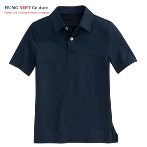 Vente en gros de polos polo uni de haute qualité pour hommes 100% polyester, résistant aux taches, respirant Logo client - Product Image 1