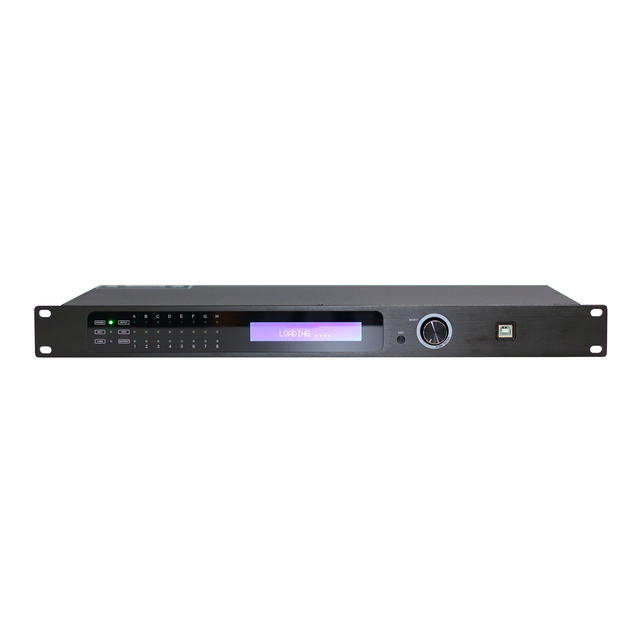 Professional 8 in 8 Out Audio Signal Processor DSP Processor with 48V Phantom Power and RS232