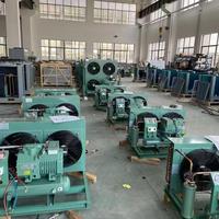 Unité de condenseur à air refroidi à économie d'énergie industrielle avec moteur compatible avec les compresseurs semi-hermétiques pour la réfrigération des chambres froides