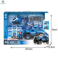 Ensemble de patrouille de Simulation de police pour garçons camionnette en plastique véhicules jouets tactiques effet de musique légère pour le jeu de rôle de Combat