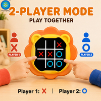 Jeu électronique 3 en 1 Tic Tac Toe en forme de lion, jeu de puzzle de mémoire portable, jeu de société interactif pour enfants, entraînement cérébral