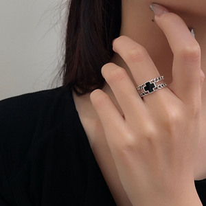 S925 <b>Sterling</b> <b>Silver</b> Industrial Knuckle <b>Ring</b> Cross Design Women's Fashion Jewelry Gift - Product Image 4