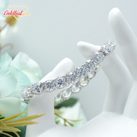 Bracelet unisexe personnalisé en or 10k/14k/18k ou argent, avec chaîne tennis classique de 2mm à 6mm de large, sertie de moissanite rose/jaune/blanche taille brillant