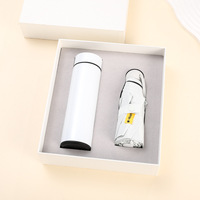 Coffret cadeau personnalisé avec logo, tasse isotherme en acier inoxydable, gourde à vide, mug à thé ou café, bouteille d'eau avec parapluie pour mariage