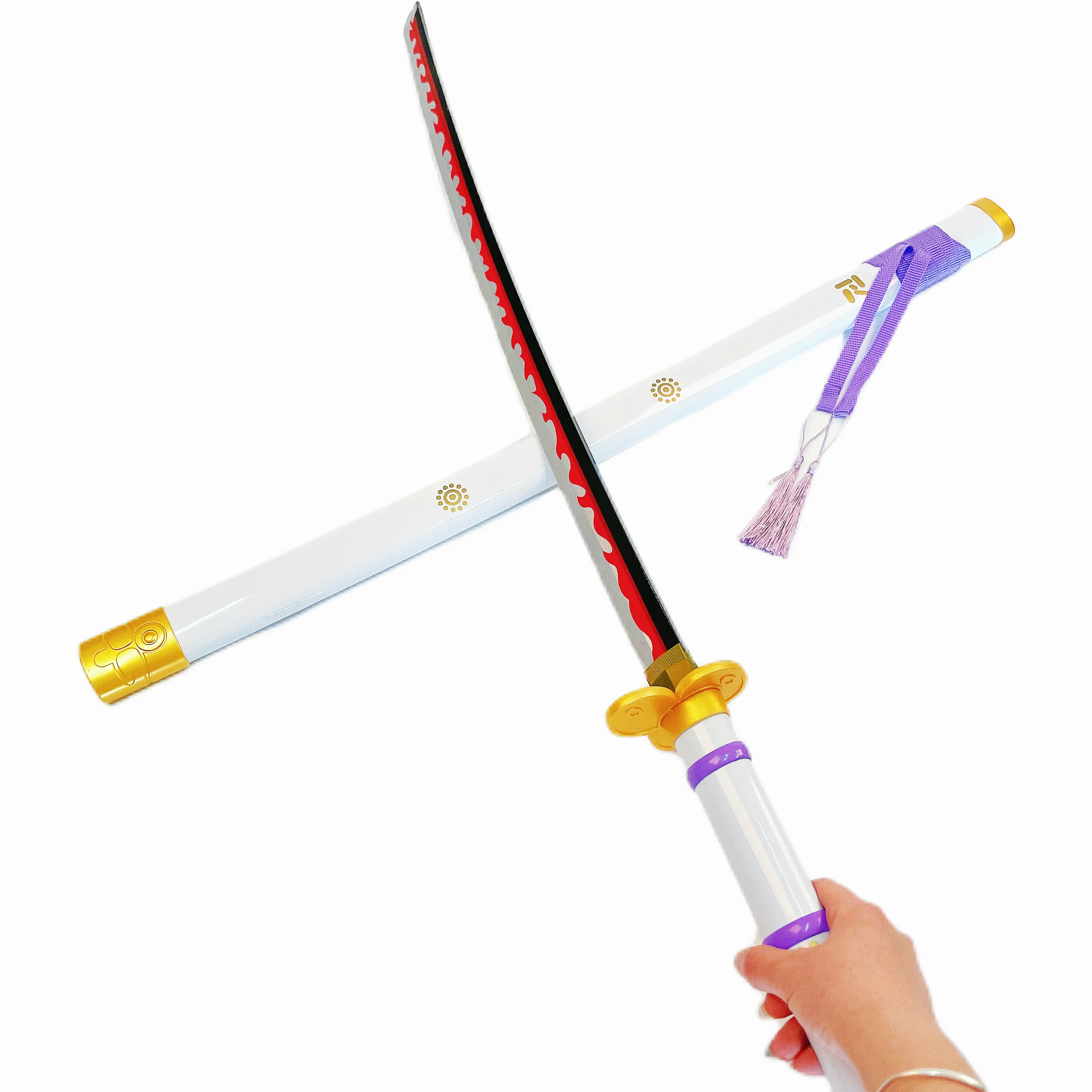 Arma de madeira para cosplay, modelo de protagonista katana kimetsu no yaiba demon slayer, anime, espada de brinquedo