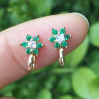 Mini-pendentifs en zircon coloré, 12 pierres de naissance et fleurs de naissance, breloques permanentes pour collier, bijoux DIY