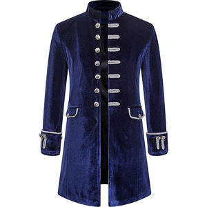 Cappotto da <span class=keywords><strong>uomo</strong></span> con frac gotico <span class=keywords><strong>medievale</strong></span> giacca Steampunk Cosplay cappotto principe smoking vittoriano nero lungo cappotto in velluto pirata Vintage - Product Image 5