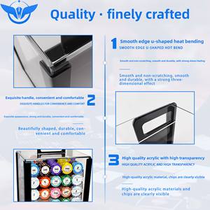 Boîte <span class=keywords><strong>de</strong></span> rangement portable pour jetons <span class=keywords><strong>de</strong></span> poker et <span class=keywords><strong>de</strong></span> jeux <span class=keywords><strong>de</strong></span> cartes 40/45mm – Idéale pour les jeunes et les adultes – OEM ODM – Autres matériaux - Product Image 4