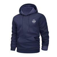 Sweat-shirt unisexe en polaire épais brodé, uni, avec logo personnalisé, pull décontracté à manches longues avec poche, vêtement de sport pour l'hiver