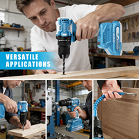 Perceuse sans fil 21V, perceuse-visseuse électrique à couple élevé au lithium-ion, qualité industrielle économique